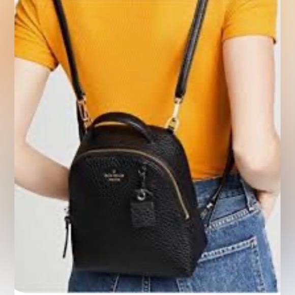 carter street mini caden leather backpack Kate Spade Carter Street Mini Caden Backpack in Black Pebbled Leather